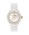 Plein Sport Women's 2 Hand Quartz The Scratch White Polycarbonate Bracelet Watch 38mm In White