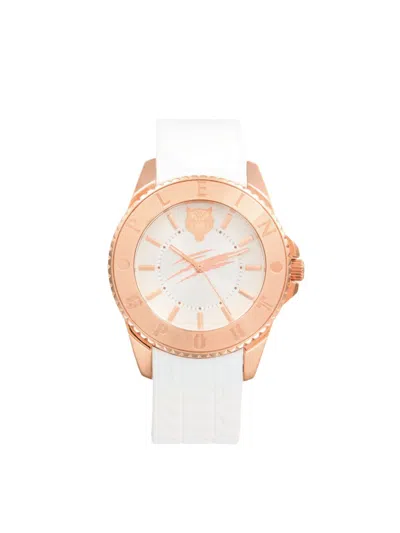 Plein Sport Women's Glam Ip Rose Goldtone Stainless Steel & Silicone Strap Watch/40mm