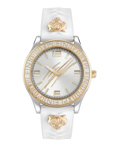 Plein Sport Womens Eclipse 3 Hand Quartz White Silicone Strap 36mm
