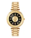 Plein Sport Womens Opium 2 Hand Quartz Ip Yellow Gold Bracelet 38mm In Gold