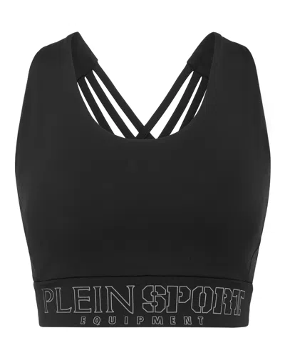 Plein Sport Workout Jogging Top Statement In Black
