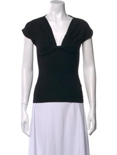 Pre-owned Plein Sud 2000's V-neck Top In Black