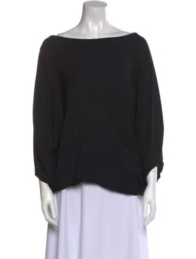 Pre-owned Plein Sud 2010's Bateau Neckline Top In Black
