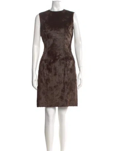 Pre-owned Plein Sud Animal Print Knee-length Dress In Brown
