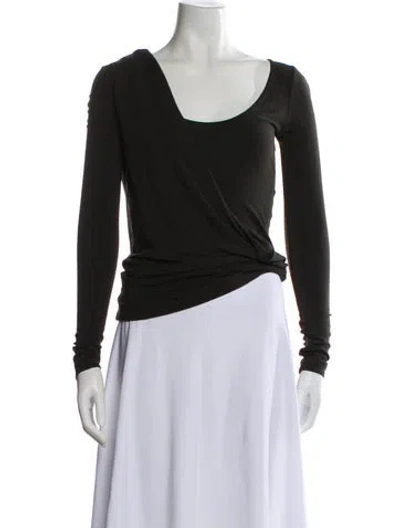 Pre-owned Plein Sud Asymmetrical Long Sleeve Top In White