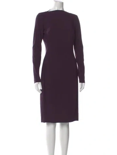 Pre-owned Plein Sud Bateau Neckline Knee-length Dress In Purple