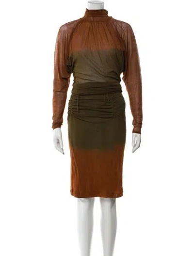 Pre-owned Plein Sud Colorblock Pattern Skirt Set In Green