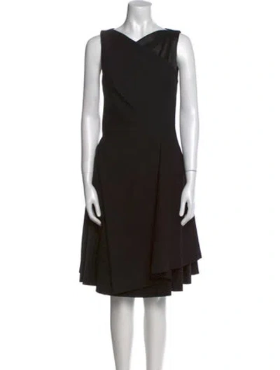 Pre-owned Plein Sud Cowl Neck Knee-length Dress In Black