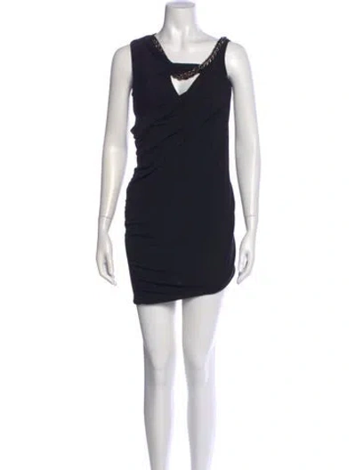 Pre-owned Plein Sud Cowl Neck Mini Dress W/ Tags In Black