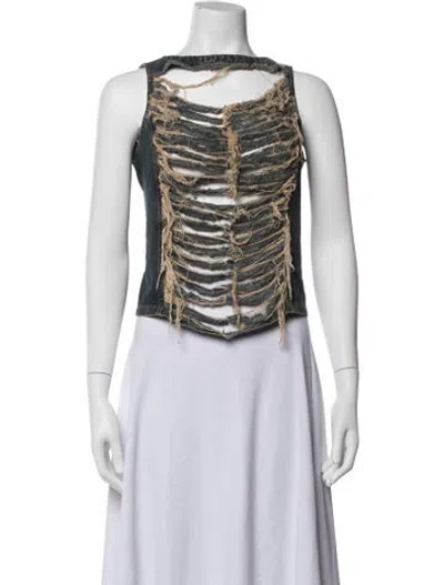 Pre-owned Plein Sud Crew Neck Sleeveless Top In Multicolor