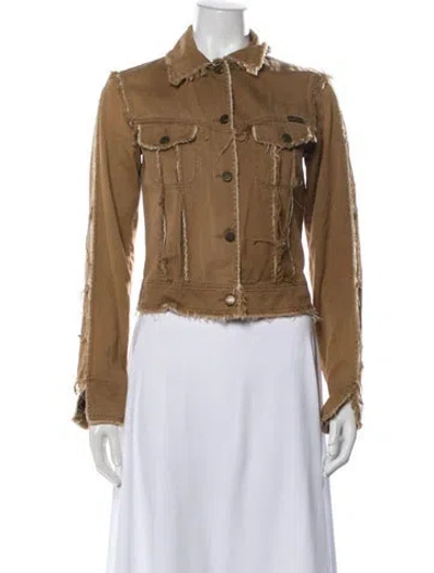 Pre-owned Plein Sud Denim Jacket In Brown