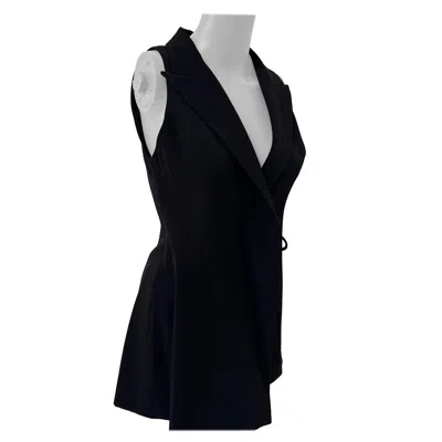 Pre-owned Plein Sud Elegant Black Wrap Vest By