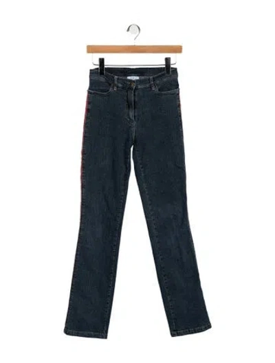Pre-owned Plein Sud Mid-rise Straight Leg Jeans In Blue