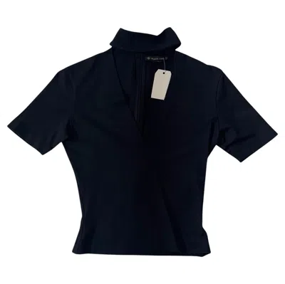 Pre-owned Plein Sud Minimalist Black Stretch Top By