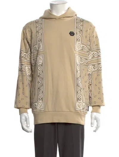 Pre-owned Plein Sud Paisley Print Crew Neck Hoodie In Neutrals