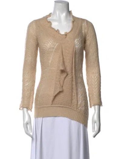 Pre-owned Plein Sud Patterned V-neck Sweater In Neutrals
