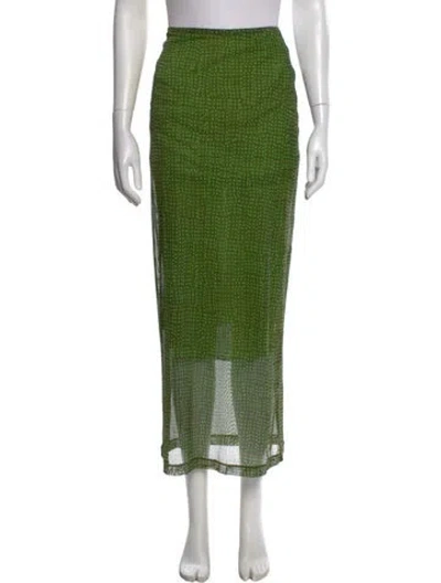 Pre-owned Plein Sud Printed Midi Length Skirt In Green