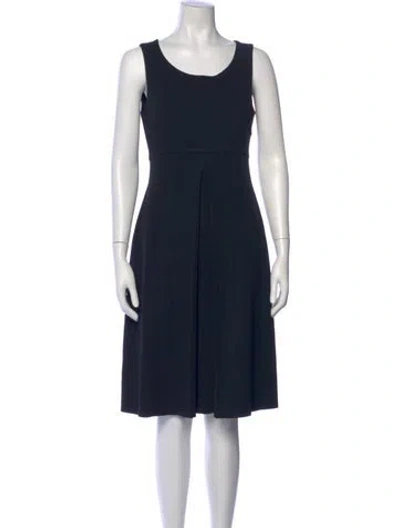 Pre-owned Plein Sud Scoop Neck Knee-length Dress In Blue