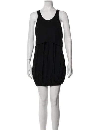 Pre-owned Plein Sud Scoop Neck Mini Dress In Black