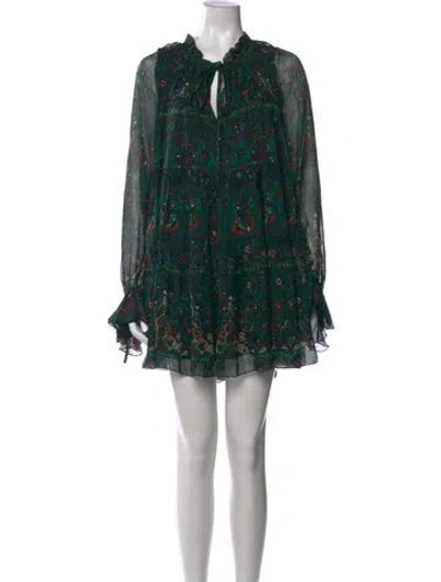 Pre-owned Plein Sud Silk Mini Dress In Green