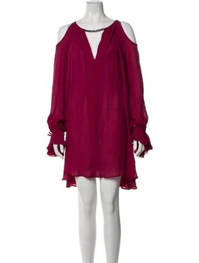 Pre-owned Plein Sud Silk Mini Dress In Pink