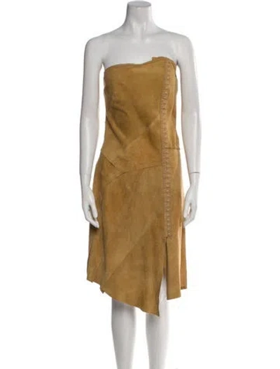 Pre-owned Plein Sud Strapless Mini Dress In Neutral