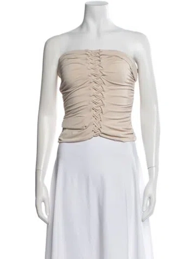 Pre-owned Plein Sud Strapless Top W/ Tags In Neutral