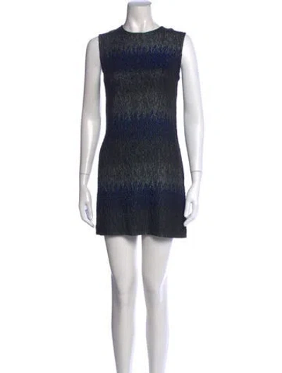 Pre-owned Plein Sud Striped Mini Dress In Blue