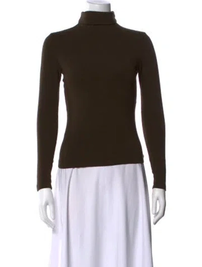 Pre-owned Plein Sud Turtleneck Long Sleeve Top In Green