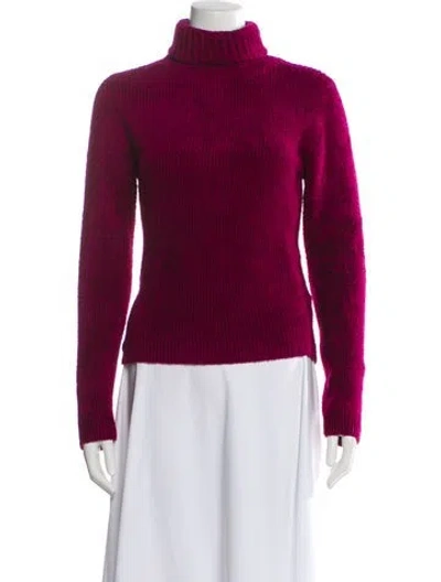 Pre-owned Plein Sud Turtleneck Sweater In Burgundy