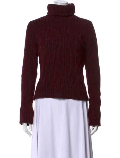 Pre-owned Plein Sud Turtleneck Sweater In Burgundy