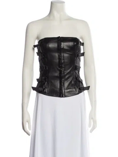 Pre-owned Plein Sud Vintage 1990's Crop Top In Black