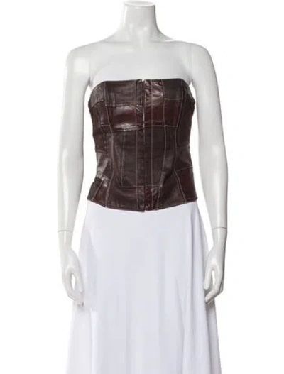 Pre-owned Plein Sud Vintage 1990's Crop Top In Brown