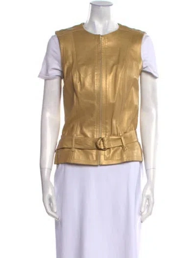 Pre-owned Plein Sud Vintage 1990's Top In Gold