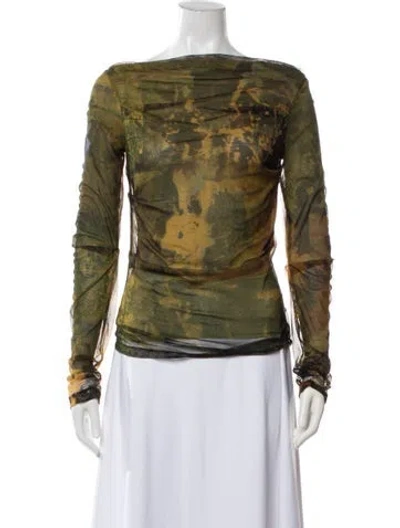 Pre-owned Plein Sud Vintage 1990's Top In Green