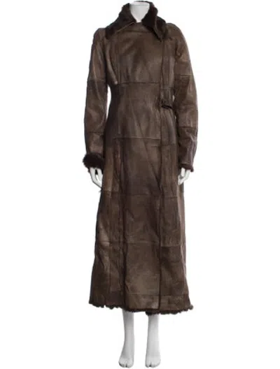 Pre-owned Plein Sud Vintage Late 1990's - Early 2000's Fur Coat In Brown