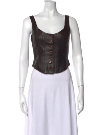 Pre-owned Plein Sud Vintage Late 1990's - Early 2000's Top In Brown