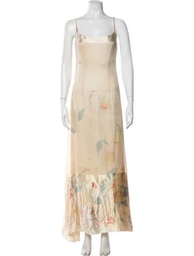 Pre-owned Plein Sud Vintage Long Dress In Neutrals