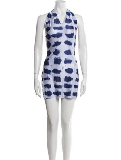 Pre-owned Plein Sud Vintage Mini Dress In Blue
