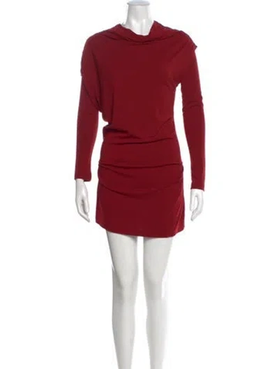 Pre-owned Plein Sud Vintage Mini Dress In Burgundy