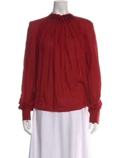Pre-owned Plein Sud Vintage Tie Neck Top In Red