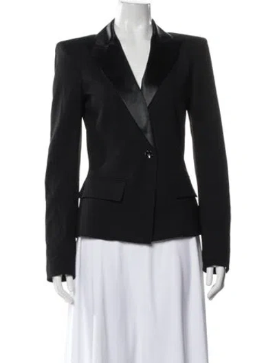 Pre-owned Plein Sud Vintage Virgin Wool Blazer In Black