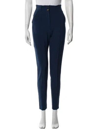 Pre-owned Plein Sud Virgin Wool Flared Pants In Blue