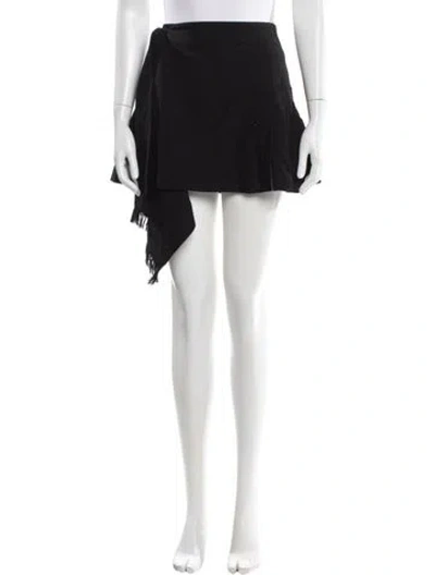 Pre-owned Plein Sud Virgin Wool Mini Skirt In Black