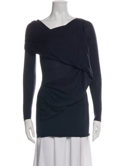 Pre-owned Plein Sud Virgin Wool V-neck Top In Green