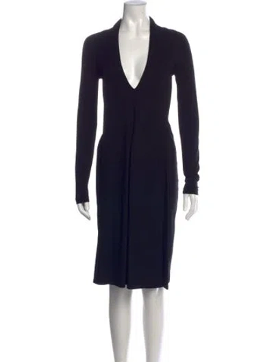Pre-owned Plein Sud V-neck Knee-length Dress In Black