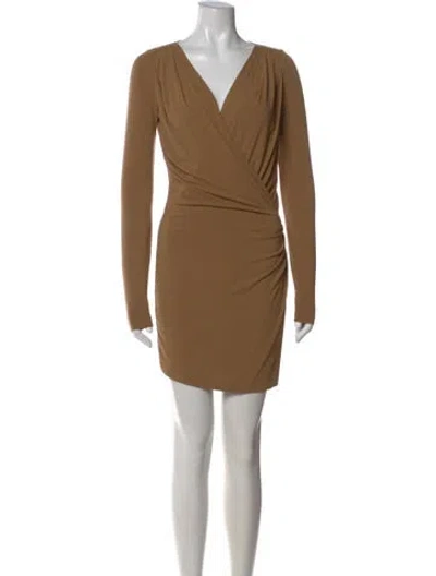 Pre-owned Plein Sud V-neck Mini Dress In Neutral