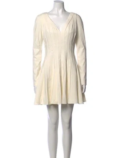 Pre-owned Plein Sud V-neck Mini Dress In Neutrals