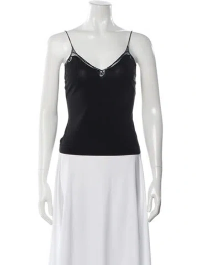Pre-owned Plein Sud V-neck Sleeveless Top In White