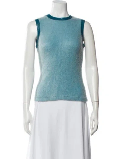 Pre-owned Plein Sud Wool Crew Neck Top In Blue